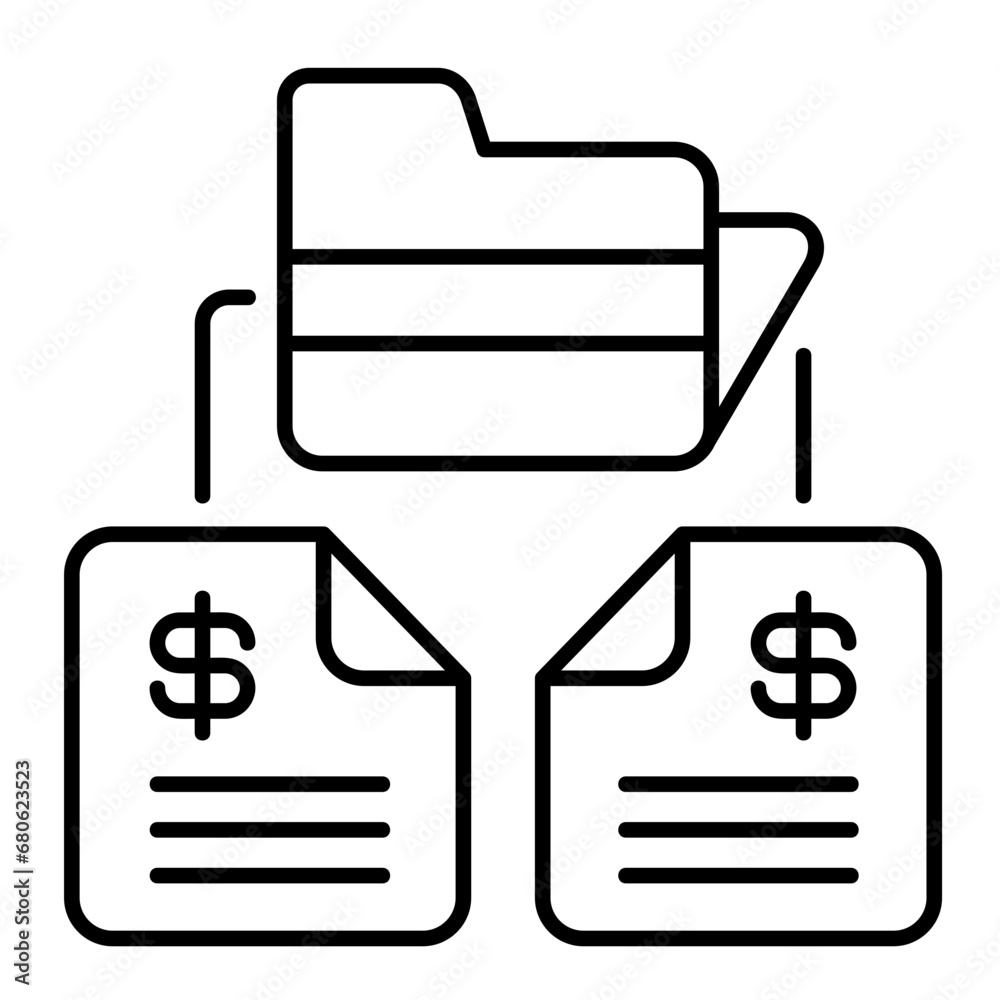 Folder line icon illustration vector graphic Folder line icon illustration vector graphic