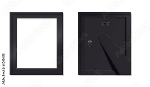 marco de cuadro de madera para fotos frente y reverso de cuadro negro