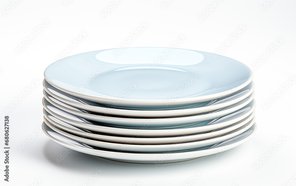 Set of plates on table Set of plates on table