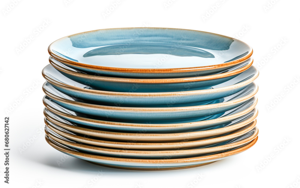 Set of plates on table Set of plates on table