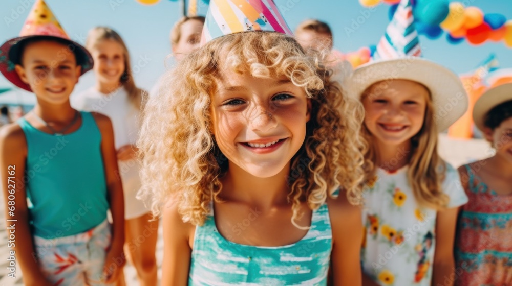 Young celebrants create lasting memories at a vibrant birthday get-together. Young celebrants create lasting memories at a vibrant birthday get-together.