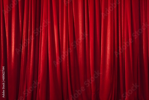 a man standing in front of a red curtain Generative AI