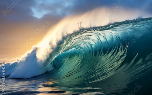 Wave Power. Oceanic Energy Splash