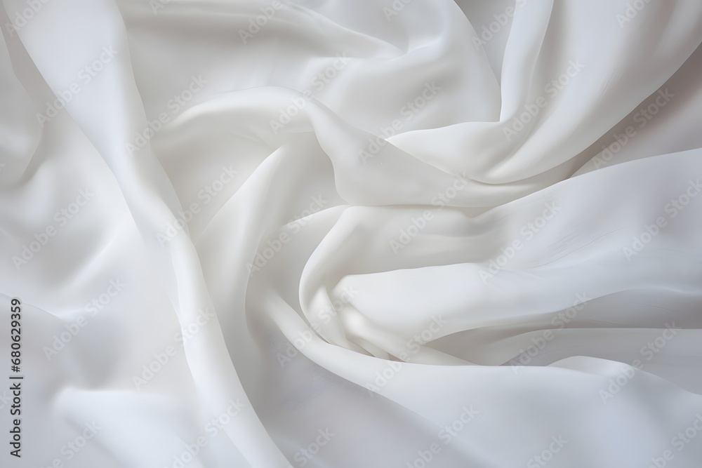 a close up view of a white fabric Generative AI