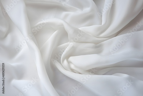 a close up view of a white fabric Generative AI