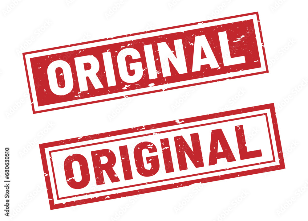 Original stamp sign red rectangle grunge style Original stamp sign red rectangle grunge style
