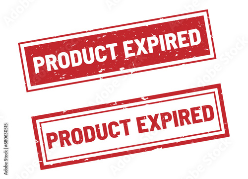 Product expired stamp sign red rectangle grunge style