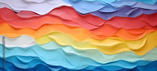 a close up of many different colors of paper Generative AI