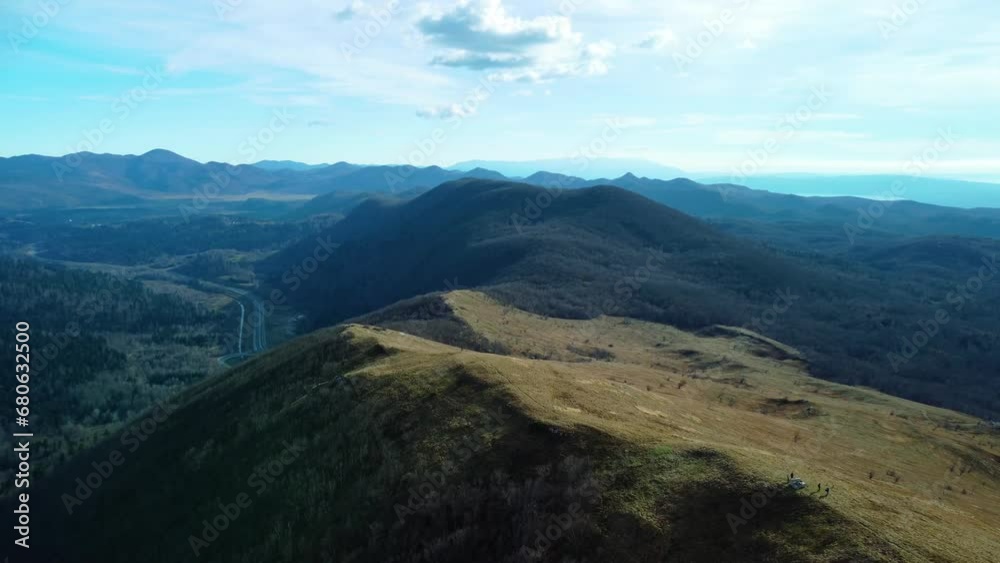 Tuhobić vrh, mountain peak, aerial view, Rijeka, Croatia Tuhobić vrh, mountain peak, aerial view, Rijeka, Croatia