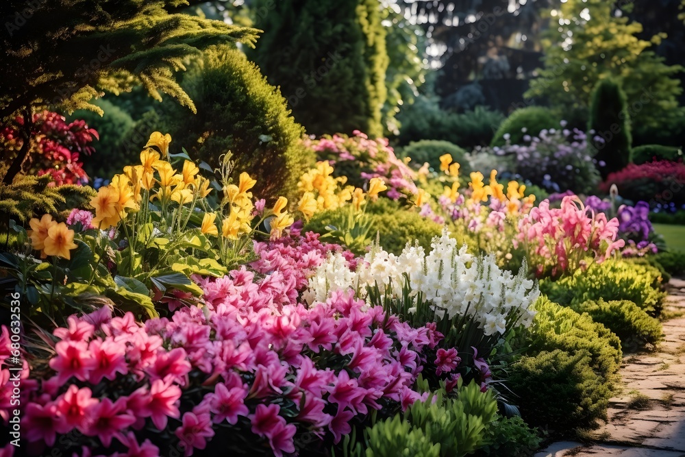 a garden filled with lots of colorful flowers Generative AI a garden filled with lots of colorful flowers Generative AI
