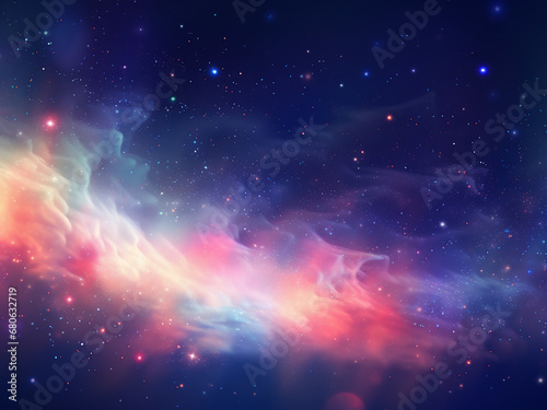 Galactic wonders in cosmic abstract bright. AI Generation.