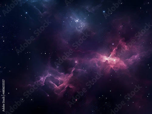 Mysterious universe: cosmic nebulae dark. AI Generation.