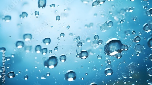 a close up of a bunch of water droplets Generative AI