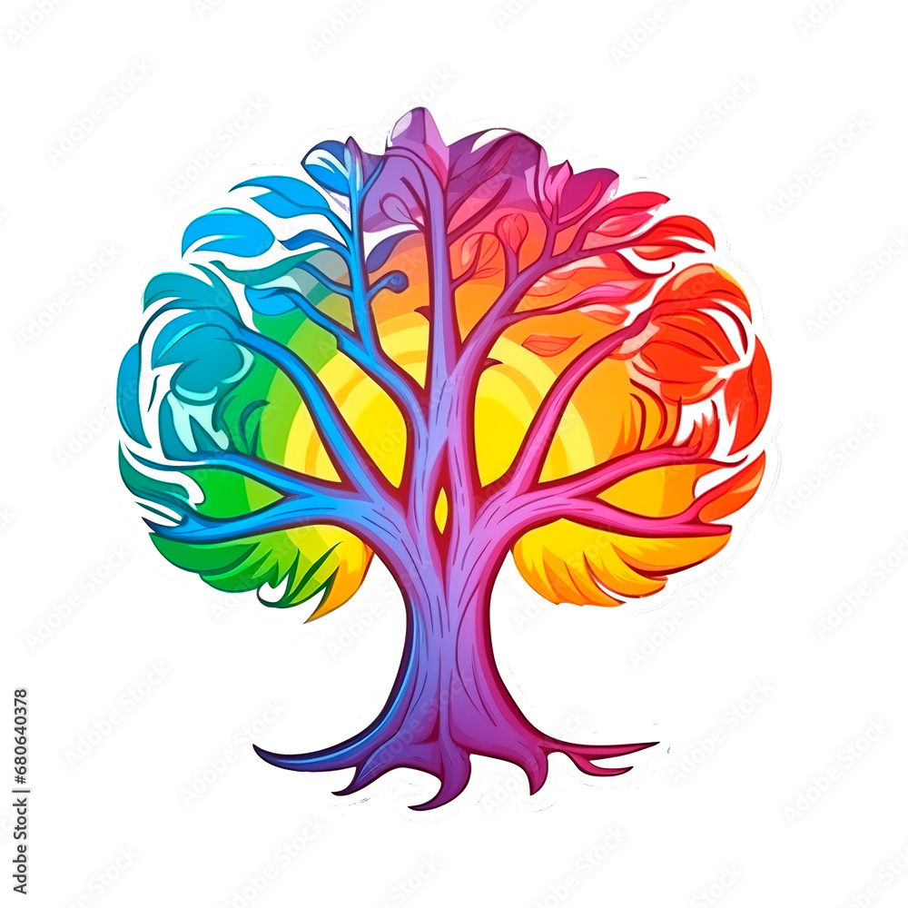 Tree of life with LGBT colors Tree of life with LGBT colors