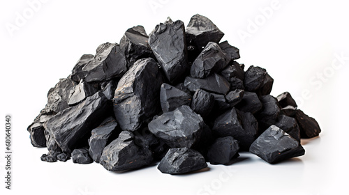 A pile of coal situated separately on a light shade.