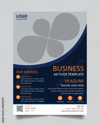 Modern digital marketing agency flyer template
