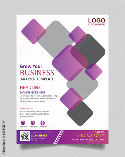Modern digital marketing agency flyer template