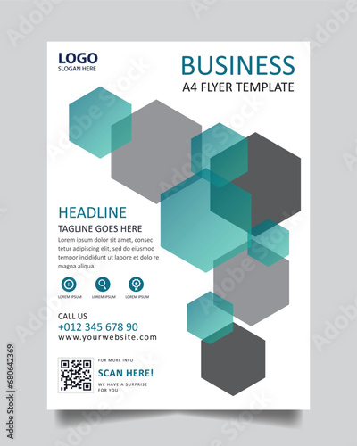 Modern digital marketing agency flyer template