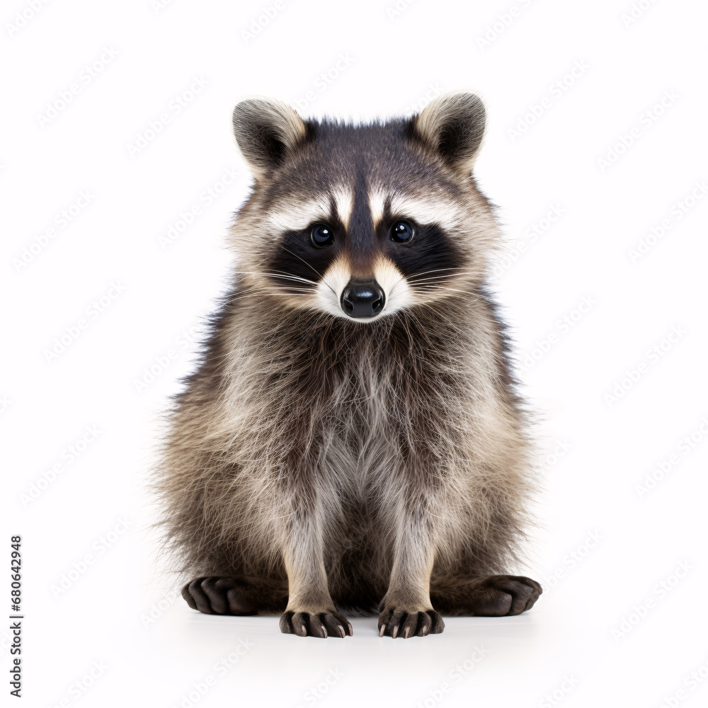A raccoon perched on a solitudinous canvas. A raccoon perched on a solitudinous canvas.