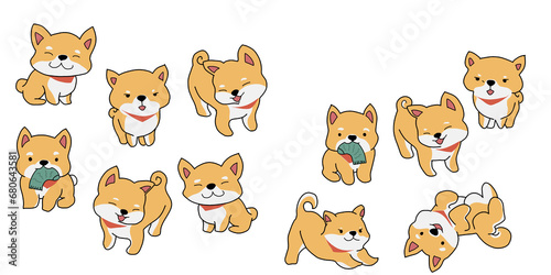 Hand drawn illustration, drawing style of dog