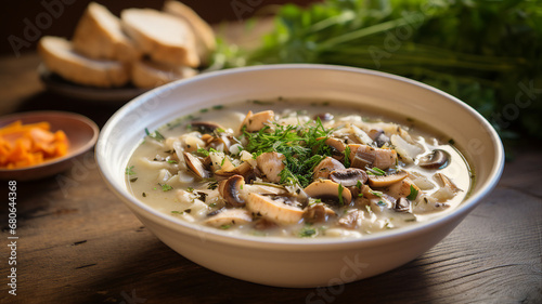 Hearty Chicken and Wild Rice Soup with Fresh Herbs