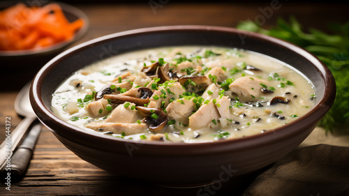 Hearty Chicken and Wild Rice Soup with Fresh Herbs