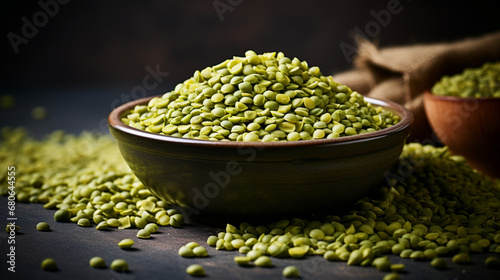 mung beans in a bowl photo