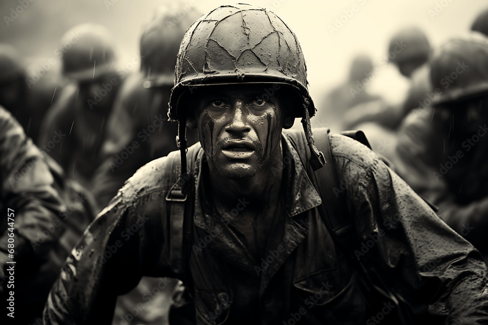 Retrato de soldados en la guerra de vietnam Retrato de soldados en la guerra de vietnam