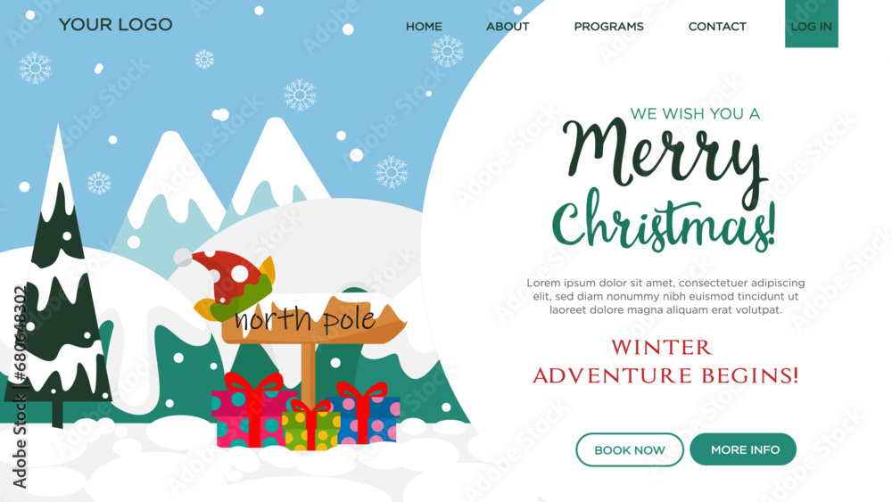 christmas greeting landing page template christmas greeting landing page template
