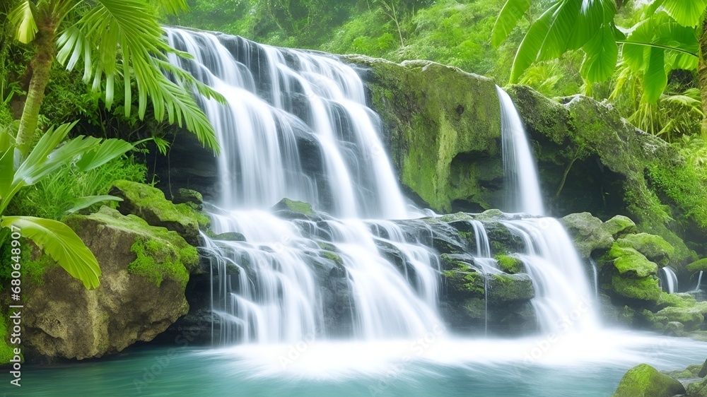 Obraz premium waterfall in the jungle