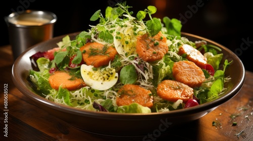 Baked Fried Salmon Salad Paleo Keto, Background Images, Hd Wallpapers, Background Image