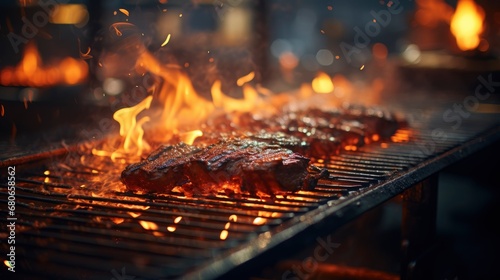 Barbecue Grill Fire Flames Empty Grid, Background Images, Hd Wallpapers, Background Image