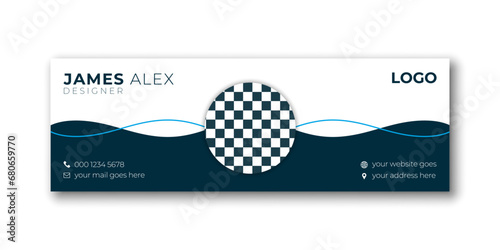 Corporate Email Signature Design Template, Simple And Minimal Design