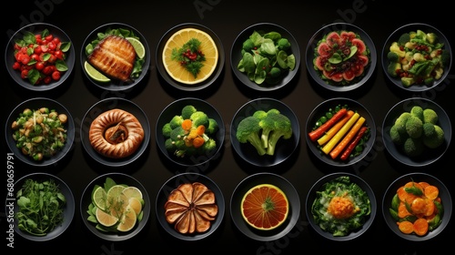 Collage Food Dishes Variety Vegetables Chicken, Background Images, Hd Wallpapers, Background Image