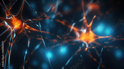 Brain neurons, 3D rendering © inna717