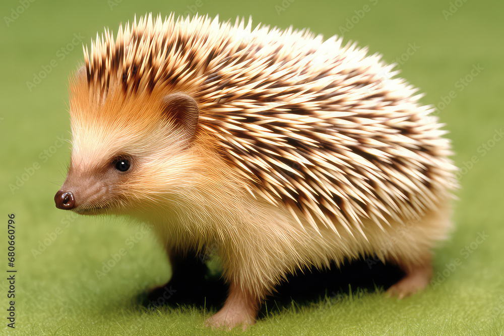 Fototapeta premium The serene beauty of echidnas, with their spiky coat and long snouts, foraging for insects in the Australian bush, presents an intriguing and wildlife-filled sight. Observing these unique monotremes i