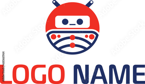 cute robot logo.