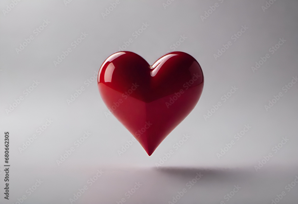 red heart shape in minimal style red heart shape in minimal style