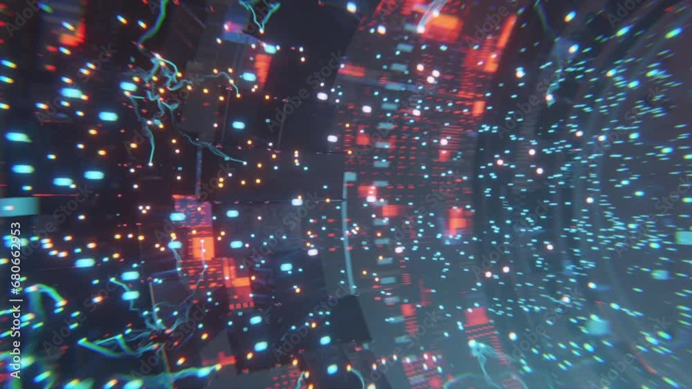 Neural network animation with electric synapses, AI intergration, macro ...
