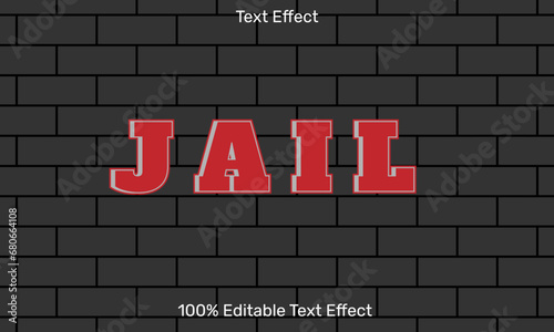 JAIL text effect in 3d