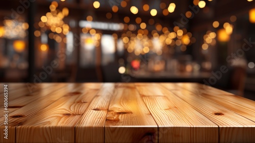 Empty Wooden Table Front Abstract Blurred, Background Images, Hd Wallpapers, Background Image photo