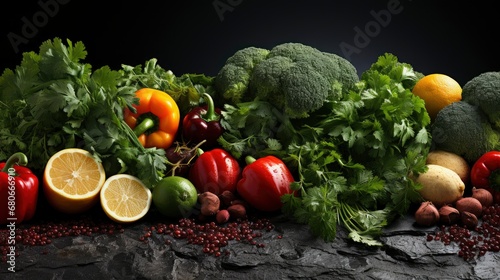 Fresh Vegetables Over Concrete Background Space  Background Images  Hd Wallpapers  Background Image