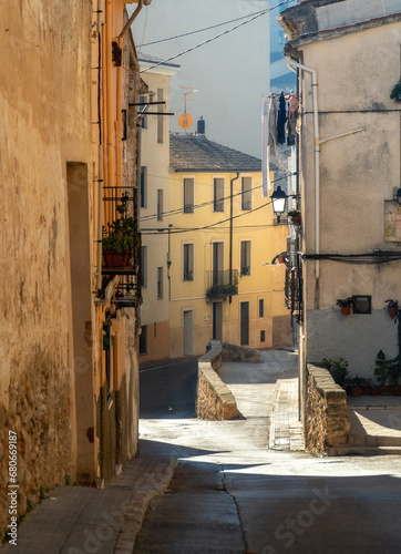 Old town street in Cocentaina, Alicante (Spain)