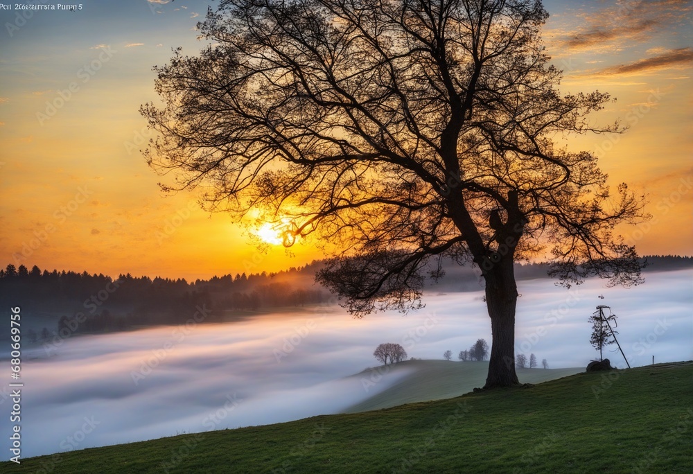 Fototapeta premium Misty Morning in Nature