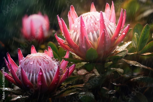 Colorful of Protea flowers. Protea. Spring Flowers. Spring Bouquet. Springtime Concept. Mothers day concept.