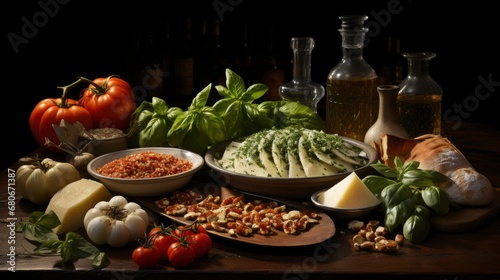 Italian Food Cooking Ingredients On Dark, Background Images, Hd Wallpapers, Background Image