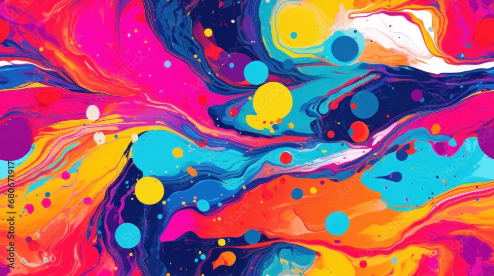 Colorful Rhapsody: Seamless Pattern with Abstract Splashes