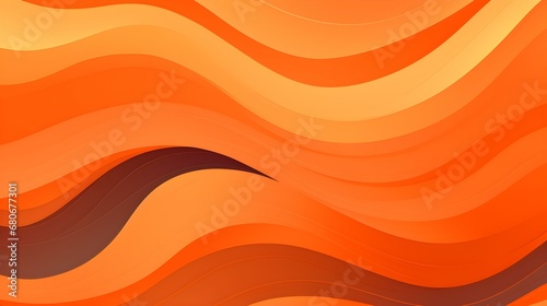 Minimalistic Background of abstract Waves in orange Colors. Creative Retro Wallpaper