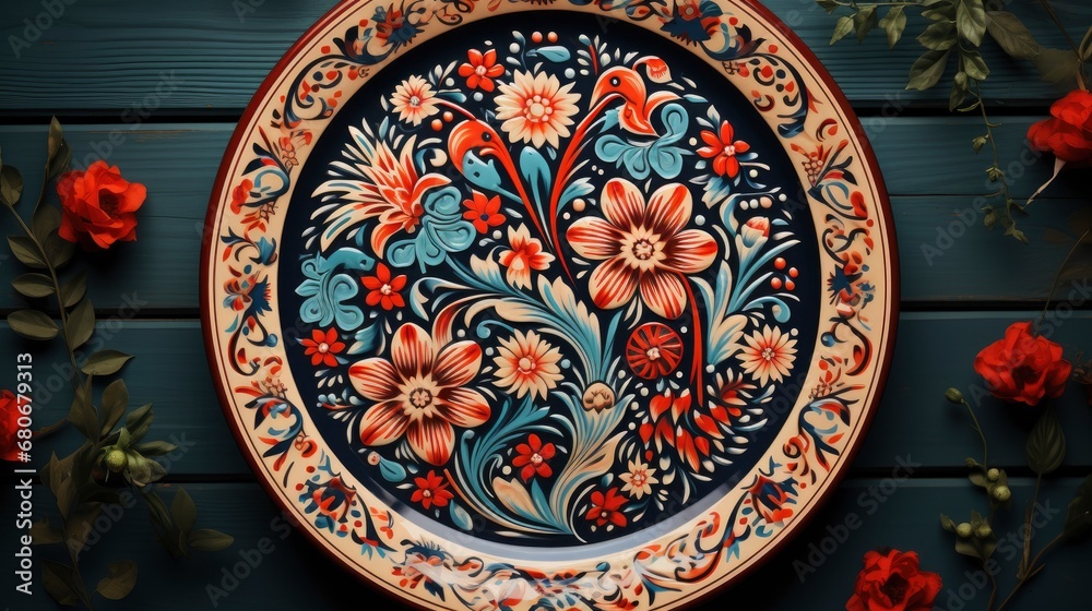 Oriental Food Background Empty Uzbek Plate, Background Images, Hd Wallpapers, Background Image