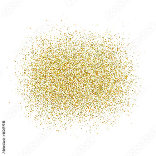 Shine gold dust spray mist of atomizer, circular stipple shape, glowing sparkles golden dust particles, paint dust particles, dotted round grainy spray circle gradient, grunge textured effect